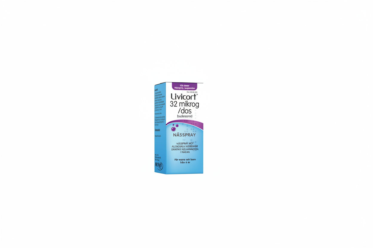 Livicort Nasal Spray, Suspension 32 µg/dose, McNeil Sweden AB, 120 doses