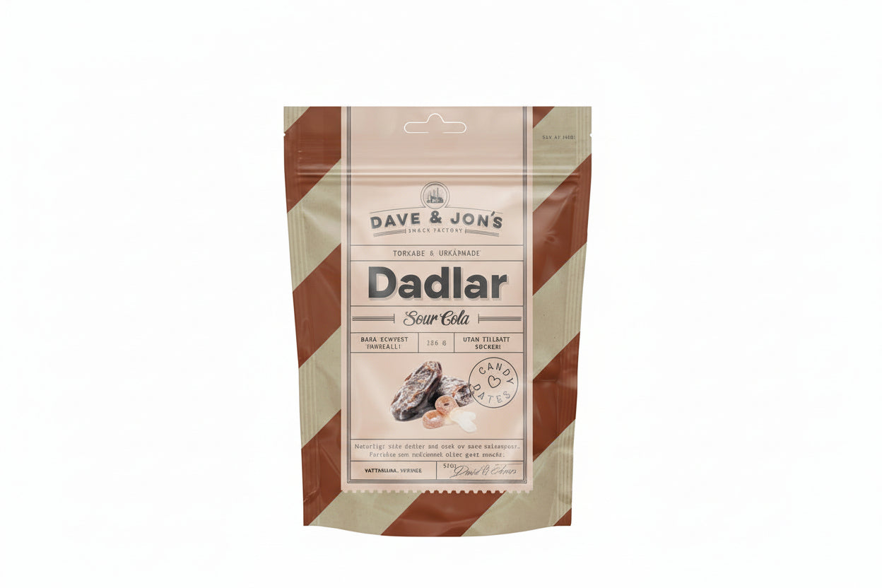DAVE & JONS Dadlar Sour Cola, 125 g